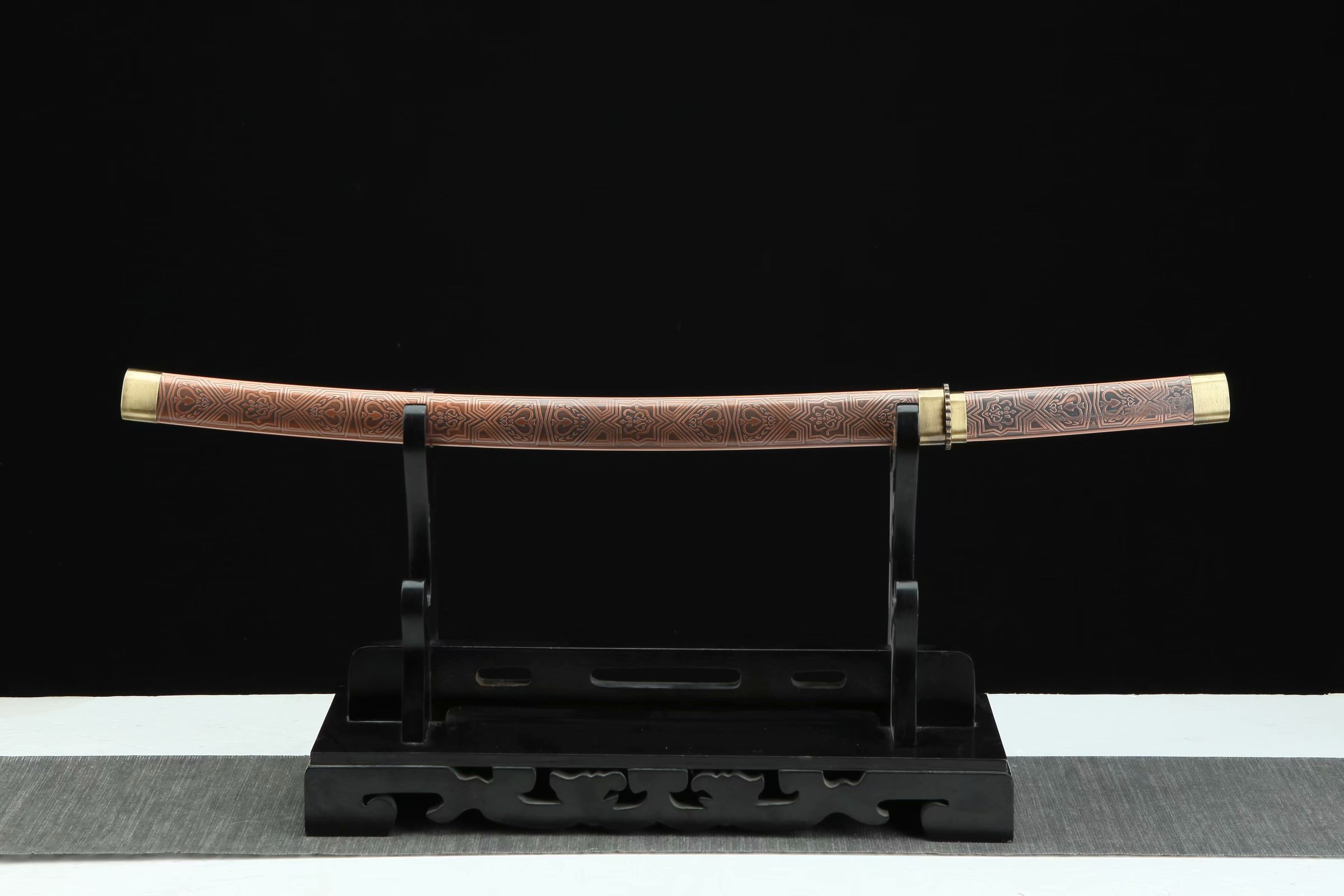20寸紫铜鞘—“桃心纹”武士刀